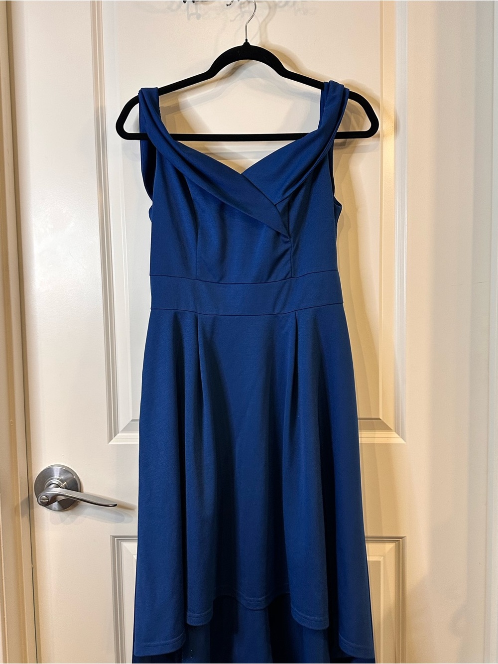 Shein Blue Off-the-Shoulder Tiered Ruffle Midi Dress - Size L